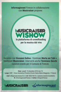 Presentazione di Musicraiser Wishow con Giovanni Gulino e Tommaso Sacchi @ Zap - Zona Aromatica Protetta | Firenze | Toscana | Italy