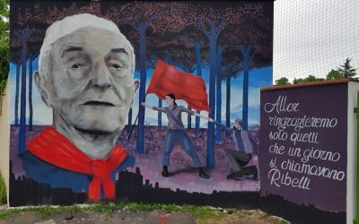 Un murales dello street artist DesX per il partigiano ‘Pillo’